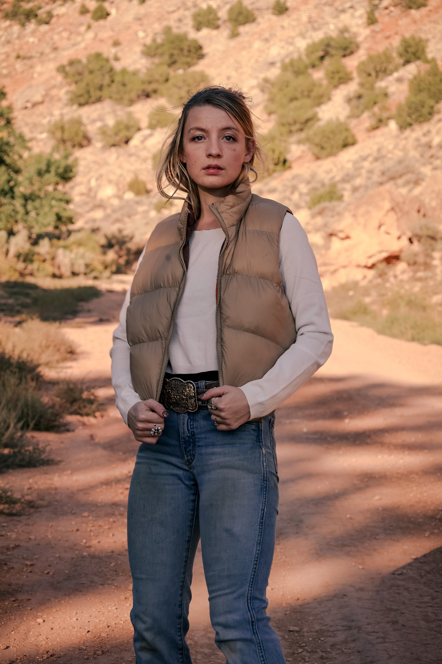 Reversible Crop Puffer Vest