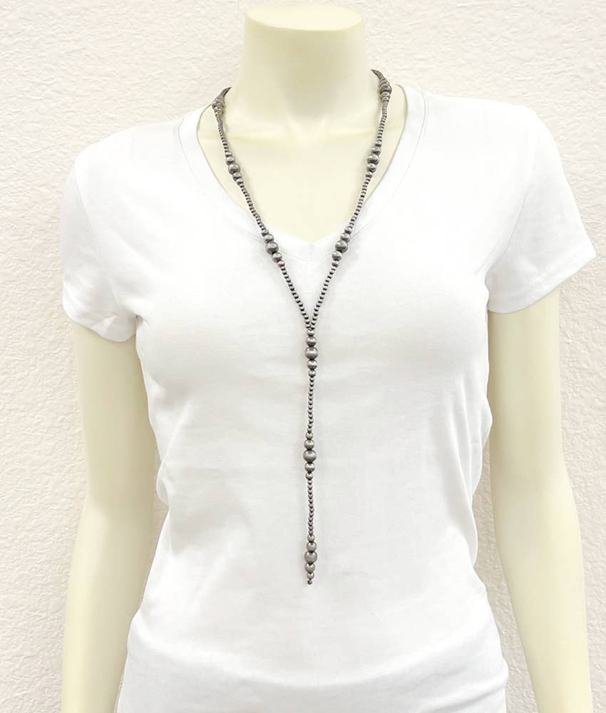 739367, 31" Western Bead Tassel Y-Necklace