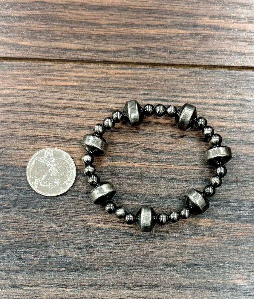 Western Polish Bead Stretch Bracelet