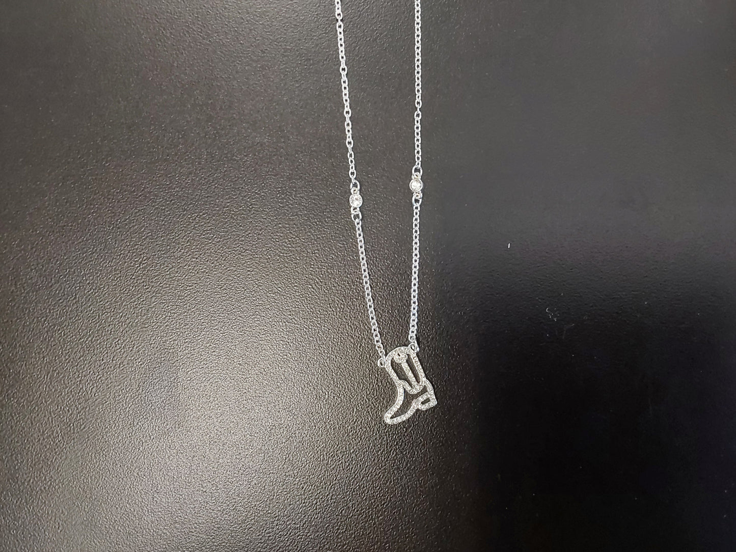 Dainty Silver Cowboy Boot Necklace