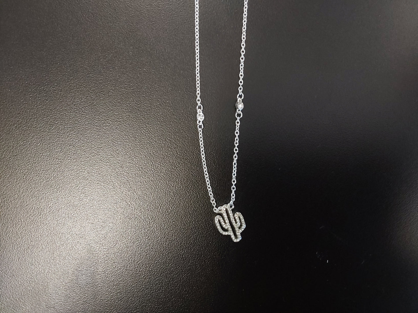 Dainty Silver Cactus