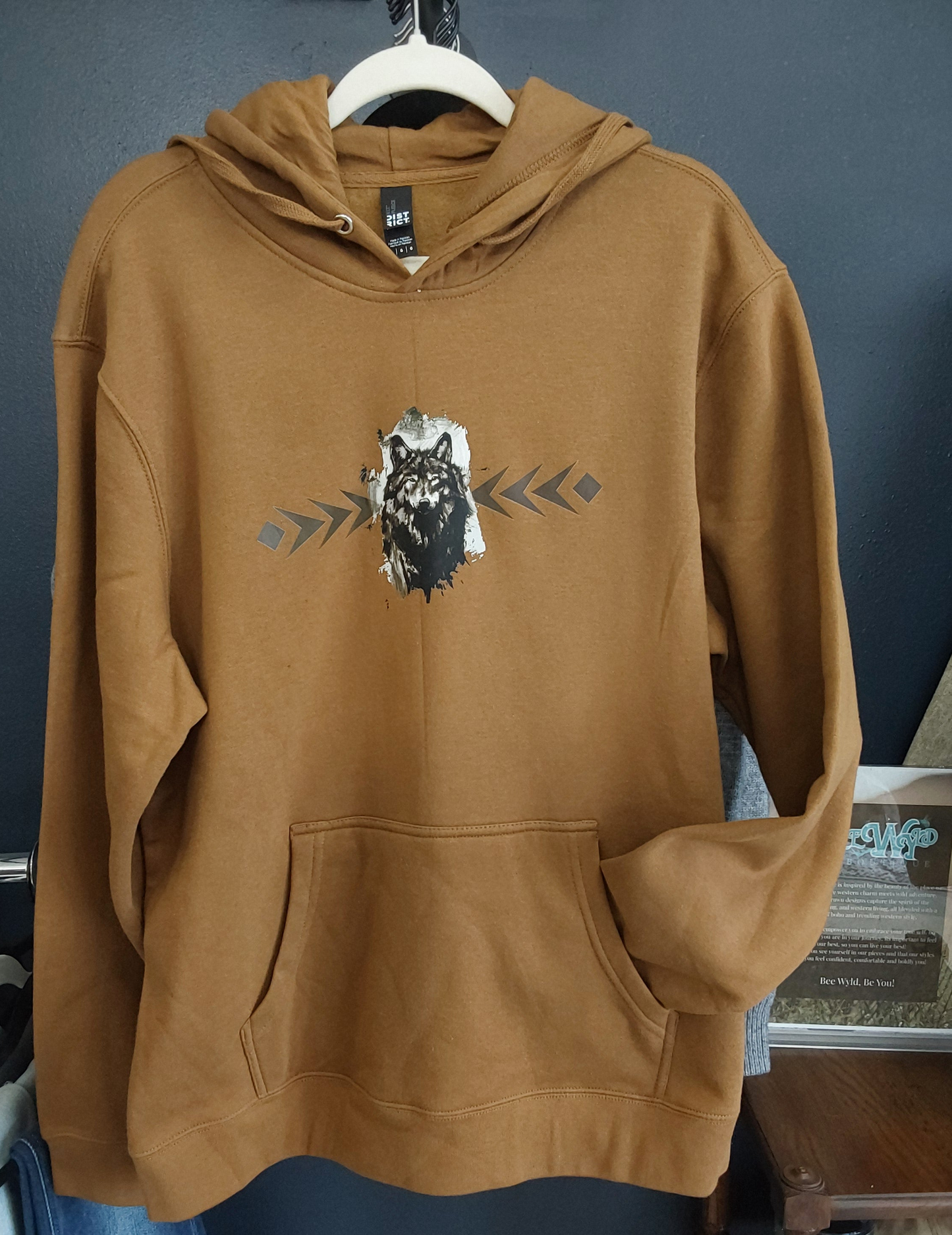 Hand Drawn Wolf Hoodie