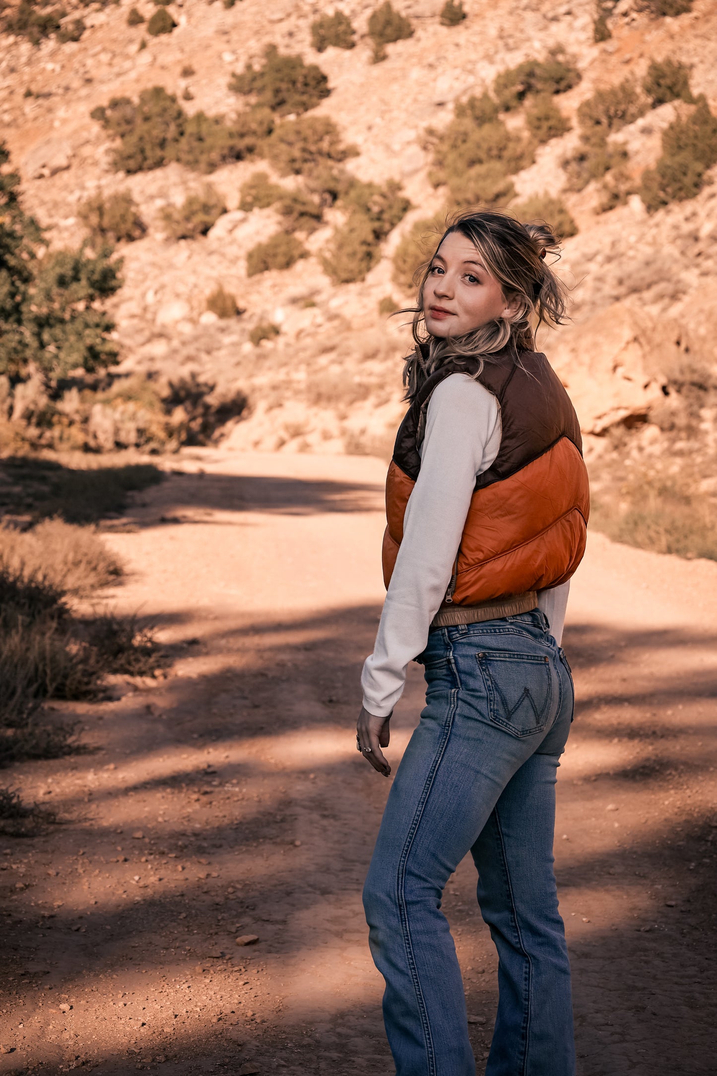 Reversible Crop Puffer Vest