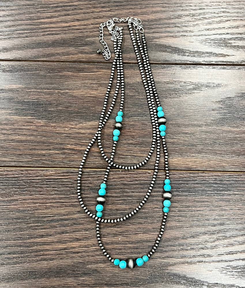 22" Handmade Navajo Turquoise Necklace
