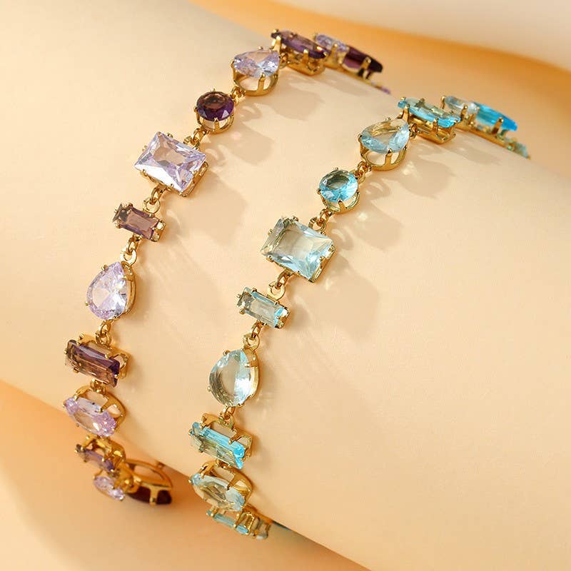 Mixed-Cut Crystal Link Bracelet | 40B5262
