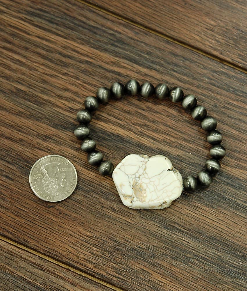 710877, Handmade Western Slab Stretch Bracelet