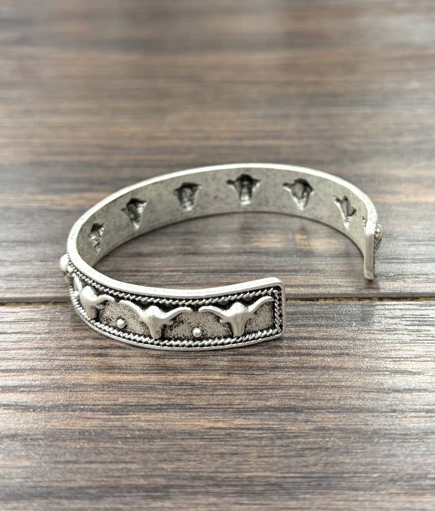 Western Longhorn Cuff Bracelet