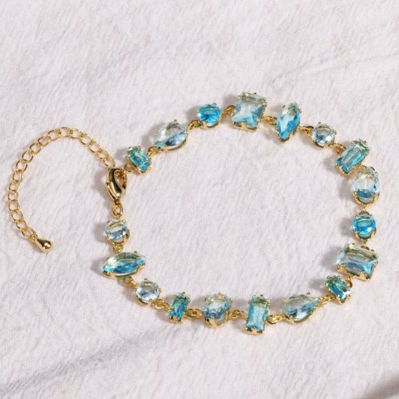 Mixed-Cut Crystal Link Bracelet | 40B5262