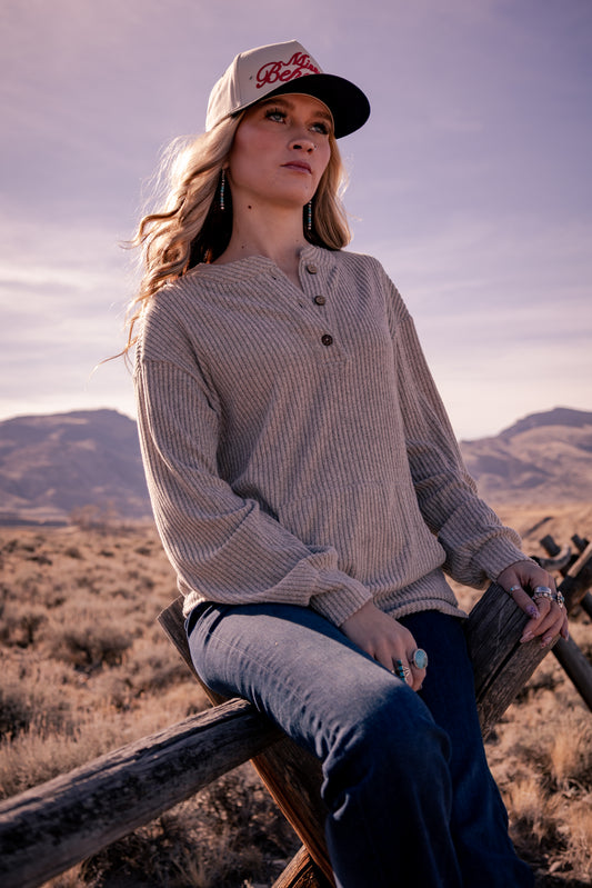 Ribbed Oversized Textured Top