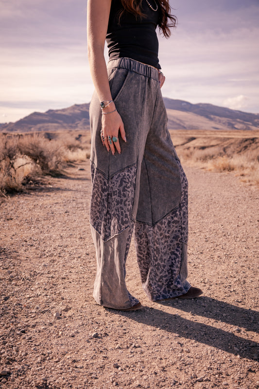 Mineral Wash Leopard Sweatpants