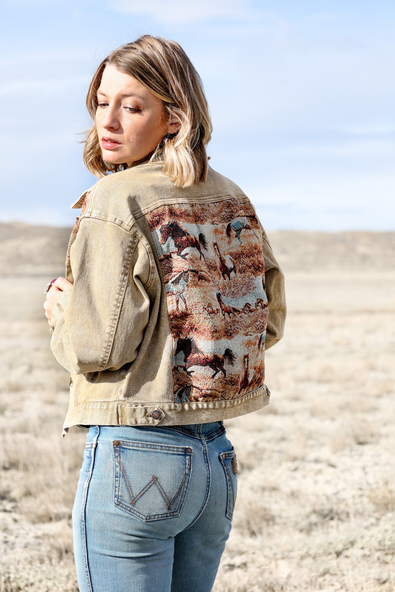 Olive Vintage Tapestry Jacket