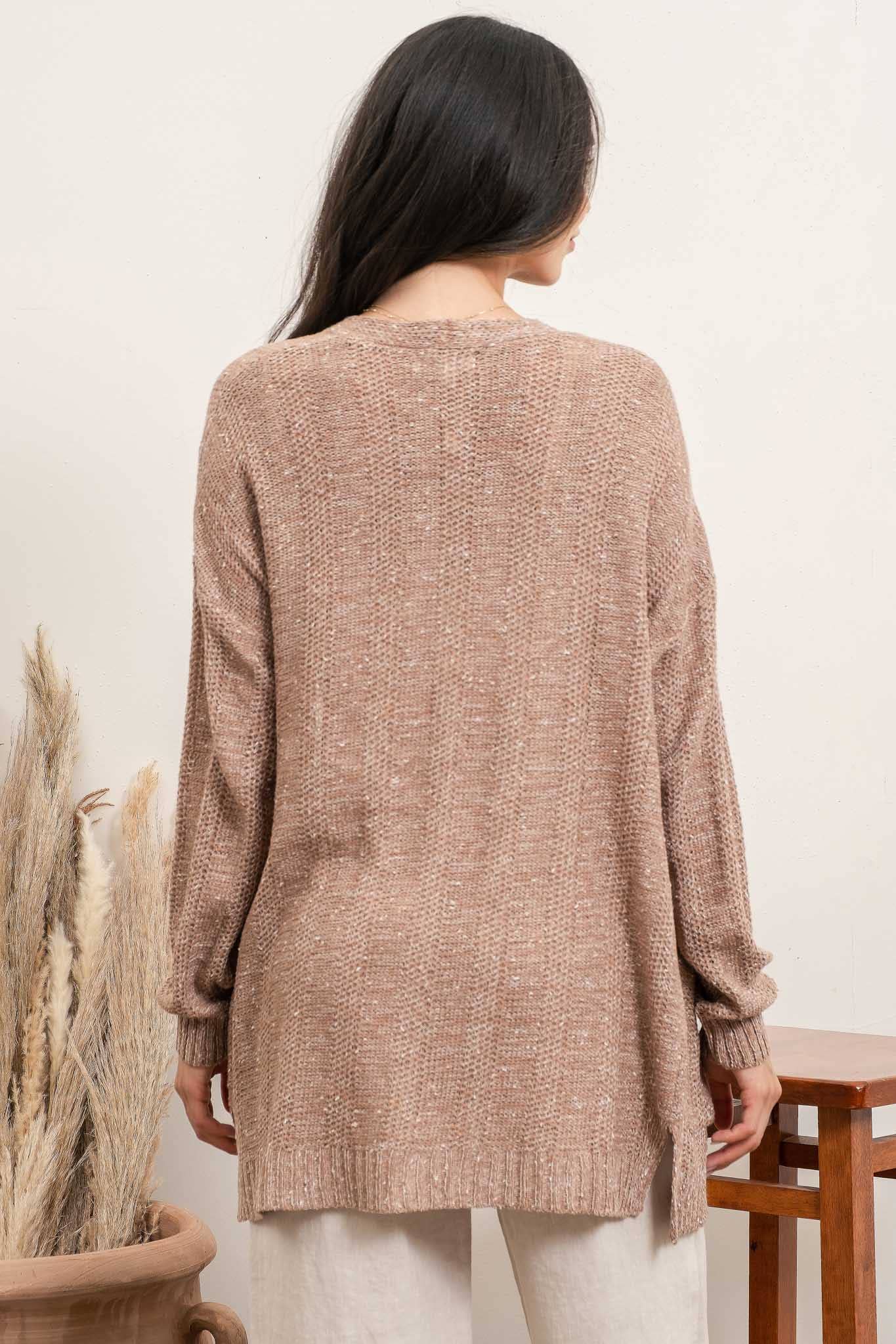 PLUS COZY POCKET KNIT CARDIGAN