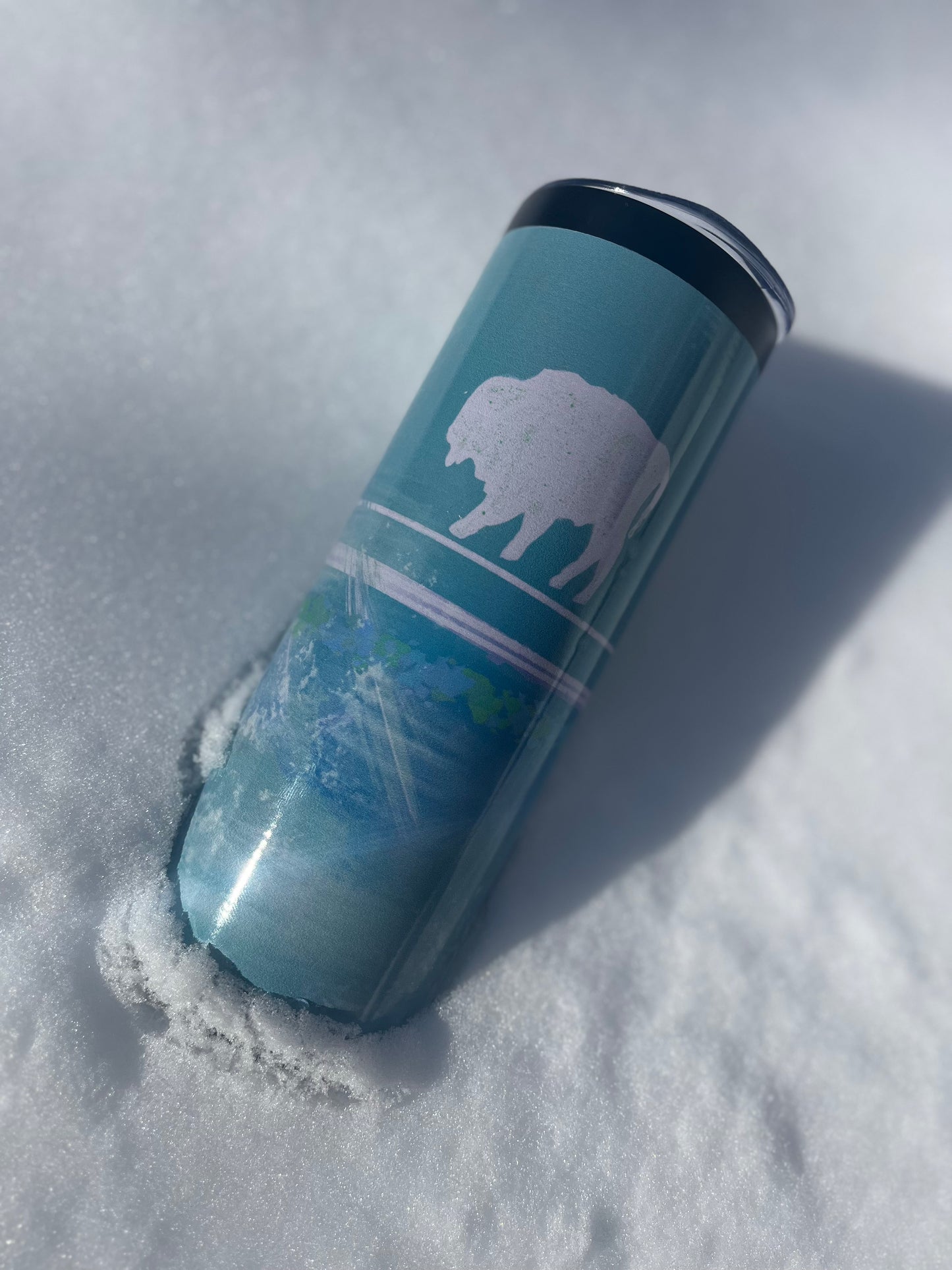 Abstract White Buffalo Tumbler