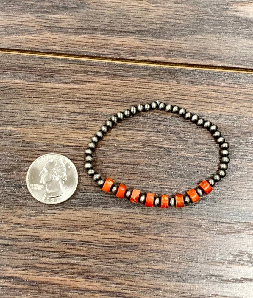6mm Rondelle Gemstone Stretch Bracelet