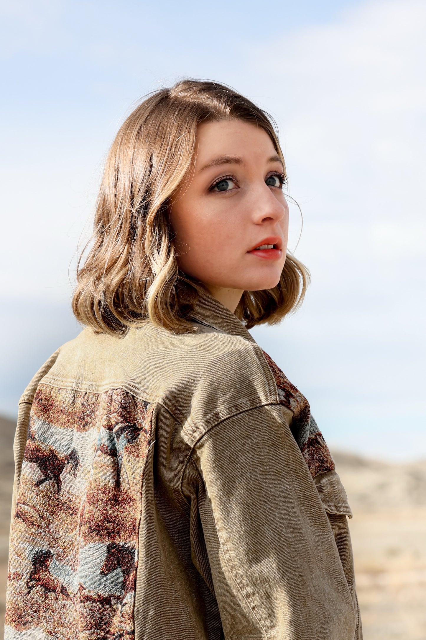 Olive Vintage Tapestry Jacket