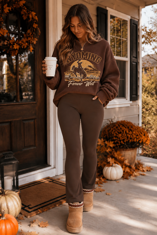 BWD Wyoming Forever Wild Half Zip
