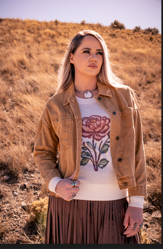 Mustard Denim Oversized Jacket