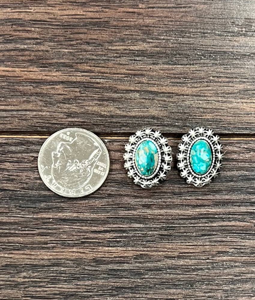 10mm Oval Gemstone Stud Earrings