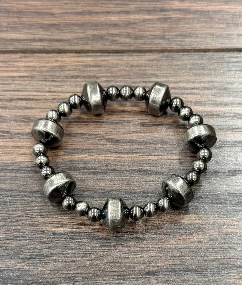 Western Polish Bead Stretch Bracelet