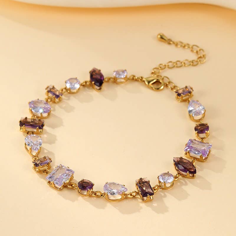 Mixed-Cut Crystal Link Bracelet | 40B5262