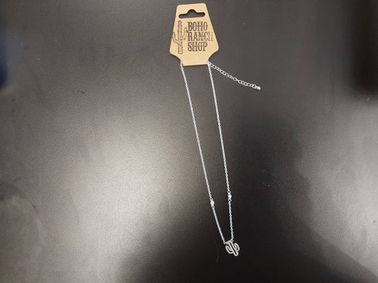 Dainty Silver Cactus