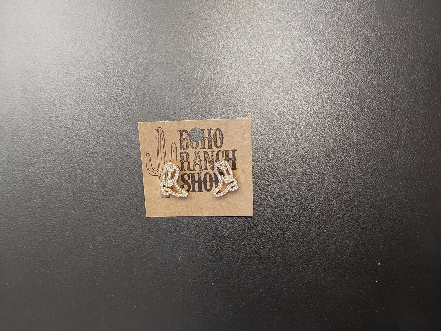 Gold Cowboy Boot Earrings